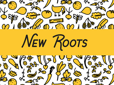 New Roots Halfsheet garden layout pattern print vegetables