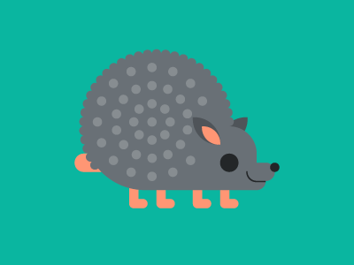 Happy Hedgehog animal art avatar cute happy hedgehog illustration