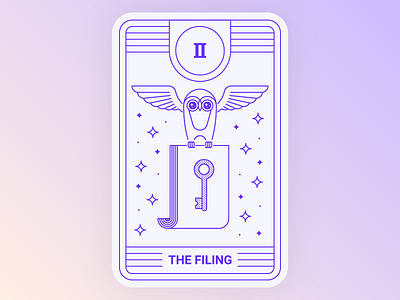 Application Tarot: Filing animal bird illustration key magic mystic owl stars tarot tarot card