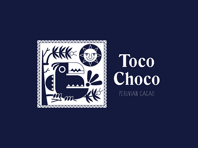 Toco Choco animal bird cacao character chocolate label logo peru sun toucan
