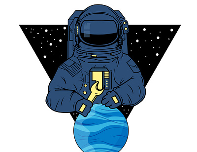 astronaut illustration astronaut illustration logo moon planet space spaceship