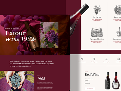 Winery Layout Pack dark ui design layout template ui ui design ux website design wine winery