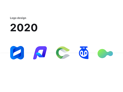Logo collection 2020 2020 2020 design 2020 trend 2021 ad app brand identity branding clean color icon logo marketing typogaphy ui vector visual design web