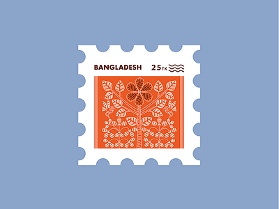 Bangladeshi Stamps #5 2d art badge bangladesh clean design icon illustration illustrator rebound stamp style