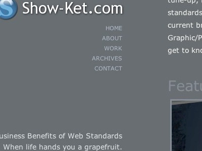 Show Ket.Com - My first portfolio site throwback vintage