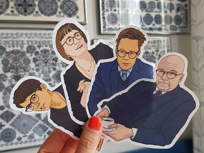 Politicianstickers illustration politics portraits stickers