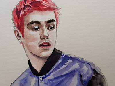 Peep illustration portrait sketch watercolor watercolour