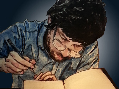 Mawil aquarell closeup diary illustration portrait tagebuch watercolor watercolour