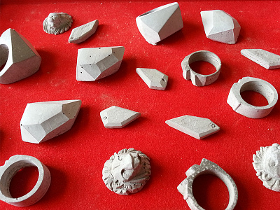 Concrete collection concrete handmade jewelry polygon ring
