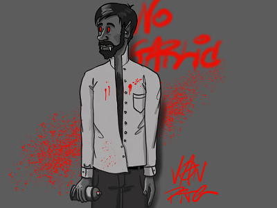 Bloody street artist characterdesign comic digital illustration scribble sketch