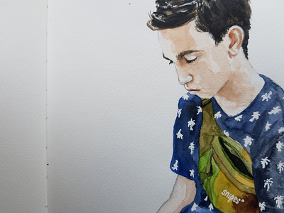 Brother illustration sketch watercolor watercolour