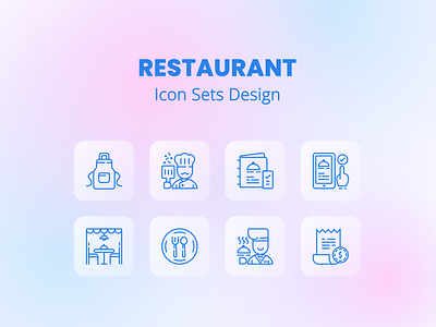 Restaurant Icon Sets animation app branding cooking design food foodapps graphic design icon iconsets illustration logo motion graphics restaurant typography ui ux vector