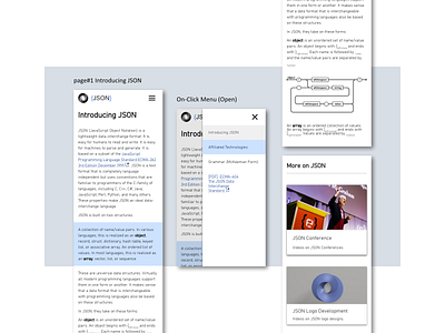 Introducing JSON - Mobile Display 1/3 blue branding documentation future javascript json mobile design ui ux webdesign