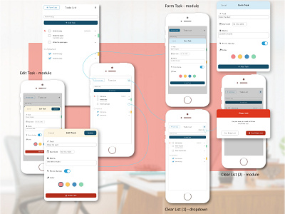 Todo-List (Mobile Display) mobile design office pretty stationery todo app todoist todolist