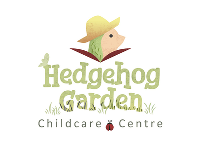 Hedgehog Garden - Childcare Centre animals branding green logo