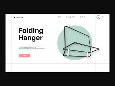Hanger Product Landing Page 3d animation design motion graphics ui