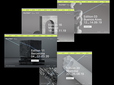 Mutek™ festival · Cover homepage