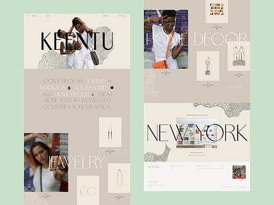 Keentu™ · Homepage africa african african woman art direction brand design design e shop ecommerce footer homepage interactive interface motif product shop typo typography ui webdesign