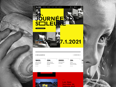 Journées de Soleure™ · Homepage art direction event festival film grid homepage interactive interface typography ui webdesign