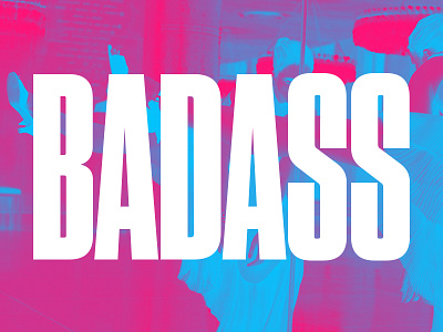 BADASS™ · Logo branding colors compressed condensed film font identiy logo sharp typo typography
