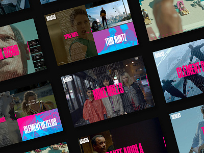 BADASS™ animation films homepage interface layout skew typo typography web webdesign