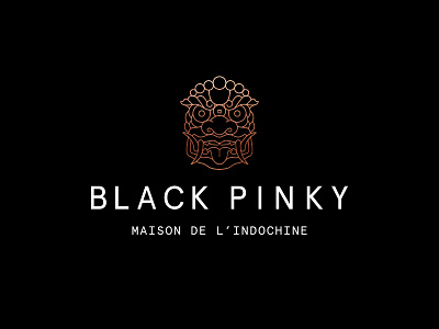 Black Pinky™ · Logo asia branding dragon font food identity illustration logo paris restaurant typo