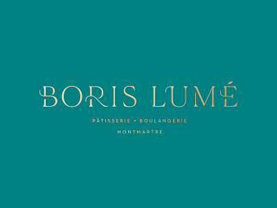 Boris Lumé™ · Logo baker branding font gold identity logo logotype montmartre paris pastry typo typography