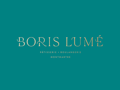 Boris Lumé™ · Logo baker branding font gold identity logo logotype montmartre paris pastry typo typography