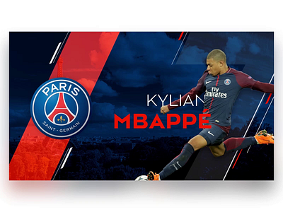 PSG | Kylian Mbappé - PowerPoint Slides animation digital football microsoft morph paris powerpoint slide design slides template ui
