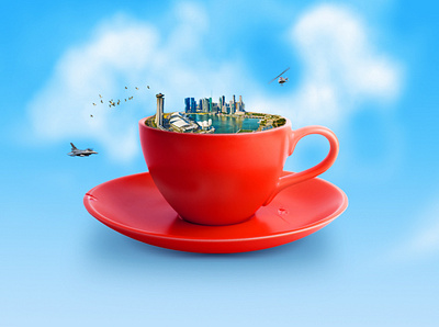 Cup Of Singapore graphic design photoshop