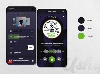 Music Player App app mobile mobile app music app playlist ui ux