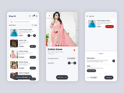 E-commerce shop (#dailyui #012) amazon app branding clothes clothing dailyui design e-commerce ecommerce mobile shop shopping trending trendy ui