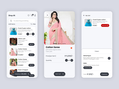 E-commerce shop (#dailyui #012) amazon app branding clothes clothing dailyui design e commerce ecommerce mobile shop shopping trending trendy ui