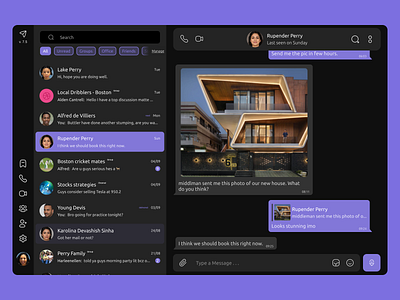 Direct Messaging Desktop App (#dailyui #013)