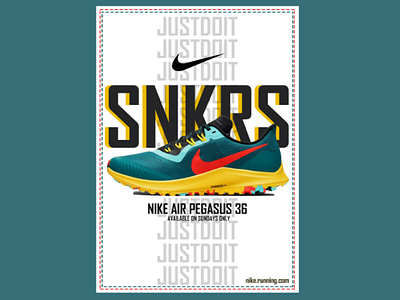 Nike poster design 1 advertising design principles nike nike running nike shoes poster design shoes ux design visual hierarchy principles