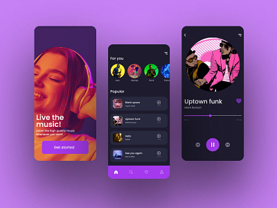 Daily UI #3 challenge dailyui mobileui musicapp musicui ui uidesign uxdesign