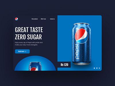 Daily UI #5 drinks ecommerce pepsi uidesign uxdesign webdesign webui