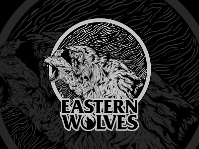 Timber Wolves art darkart hand drawn illustration illustrator inking skull vector