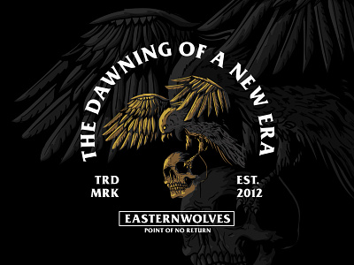 The Dawning Of New Era branding darkart hand drawn illustration illustrator inking skull