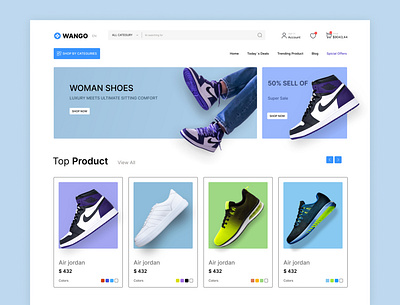 Wango Online Shop onlineshop shoes ui uidesign webdesign