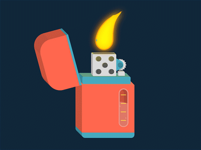 Lighter animated fire flat gif illustration lighter motion zippo