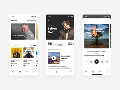 Orelo app interface layout mobile mobile app music player podcast spotify ui ux