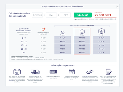 Modal - Prices - Mandaê concept design flat identity interface layout modal startup ui ux web wireframe