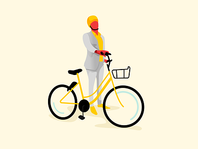 Biker app bike concept design flat illustration interface mobility scooter ui vector