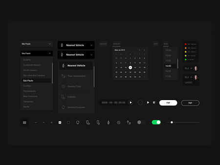 Dark theme - UI Kit by Sanches on Dribbble