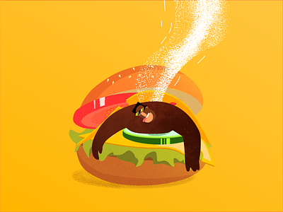 burger man adobe illustrator character design