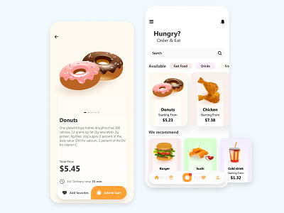 Hungry? app design ecommerce figma mobile mobile app modern ui ux