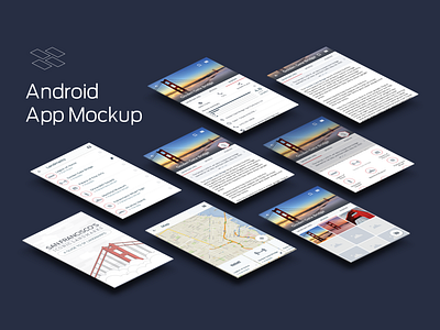 San Francisco's Iconic Landmarks App Screens Mock Up