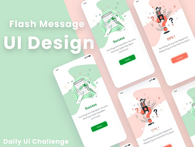 New Flash Messages UI Design DailyUI illustration ui uidesign ux ux ui ux design uxdesign uxui