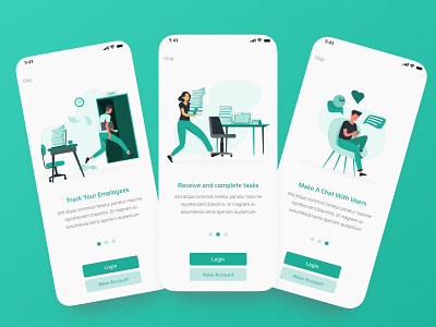 Onboarding Screens Mobile UI Design